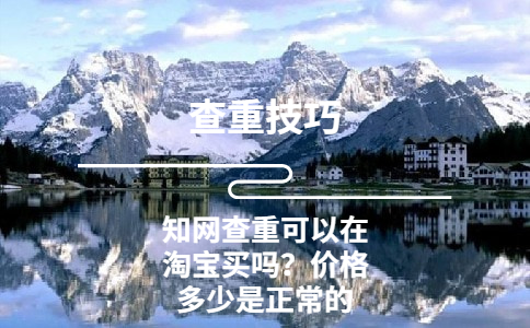 學術查重可以在淘寶買嗎？價格多少是正常的