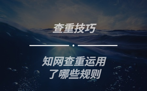 學術查重運用了哪些規則