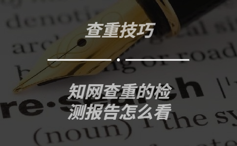 學術查重的檢測報告怎么看
