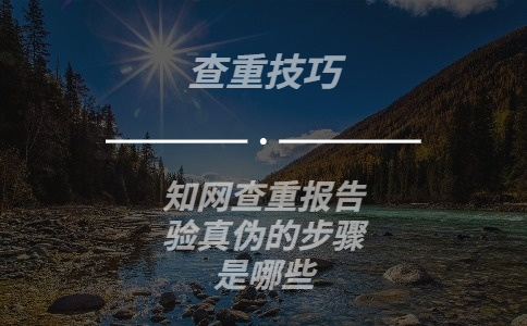 學(xué)術(shù)查重報(bào)告驗(yàn)真?zhèn)蔚牟襟E是哪些