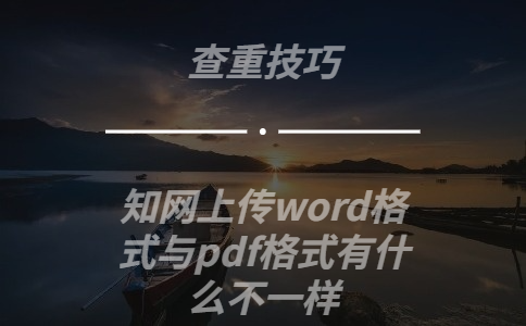 學術上傳word格式與pdf格式有什么不一樣