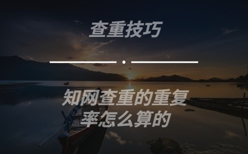 學(xué)術(shù)查重的重復(fù)率怎么算的