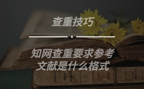 學術查重要求參考文獻是什么格式