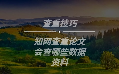學術查重論文會查哪些數據資料