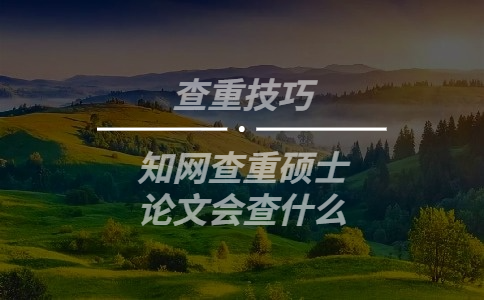 學術查重碩士論文會查什么