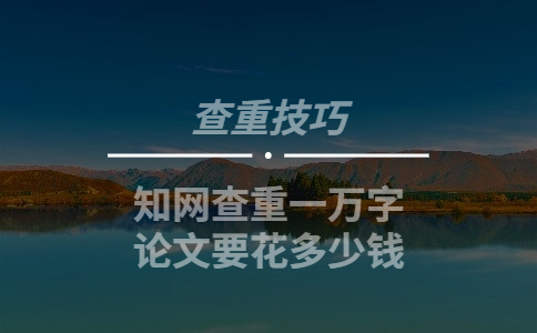 學(xué)術(shù)查重一萬字論文要花多少錢