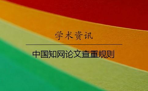 中國學術論文查重規則