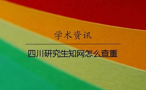 四川研究生學術怎么查重