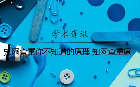 學術查重你不知道的原理 學術查重原理連續多少字