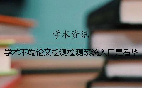 學術不端論文檢測檢測系統入口是看畢業論文的字數是字符？