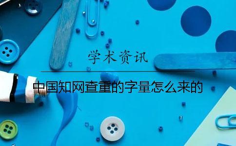 中國學術查重的字量怎么來的？