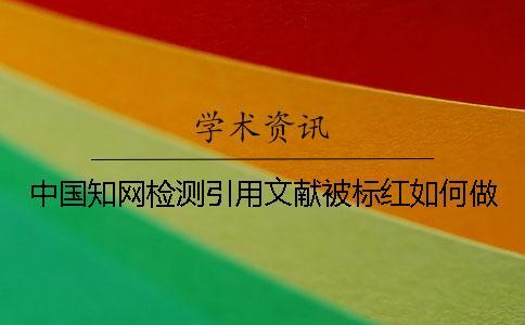 中國學術檢測引用文獻被標紅如何做？